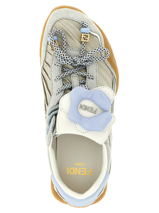 Gray Calfskin Athletic Sneakers