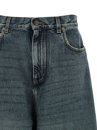 Blue Cotton Relaxed Fit Jeans