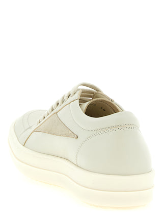 Beige Cowhide Low Top Sneakers
