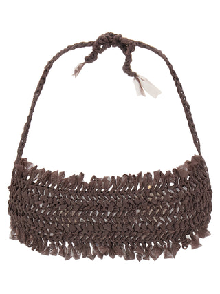 Brown Polyester Bikini