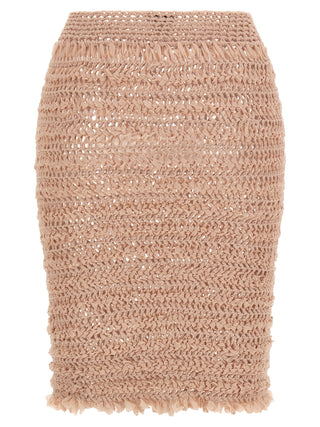 Multicolor Polyester Midi Skirt