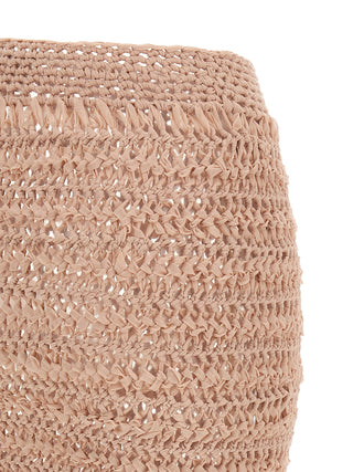 Multicolor Polyester Midi Skirt