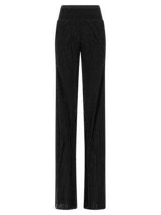 Black Silk Flared Pants