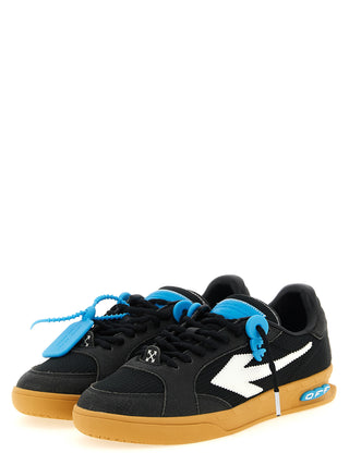 Black Polyester Athletic Sneakers
