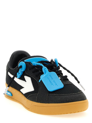 Black Polyester Athletic Sneakers