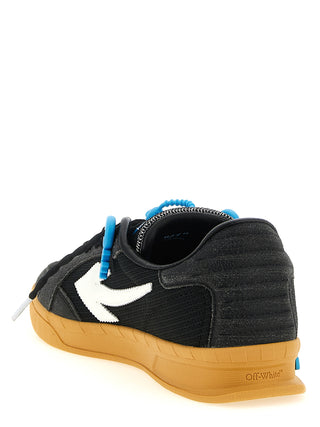 Black Polyester Athletic Sneakers