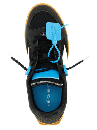 Black Polyester Athletic Sneakers