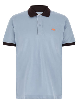 Blue Cotton Polo Shirt