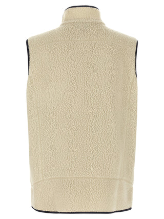 Beige Polyester Sleeveless Jacket