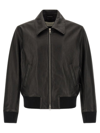 Black Lamb Leather Leather Jacket