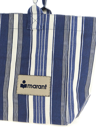 Bolso tote azul de algodón