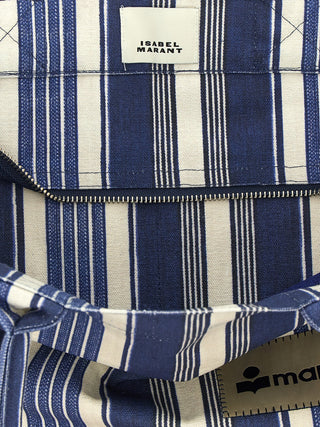 Bolso tote azul de algodón