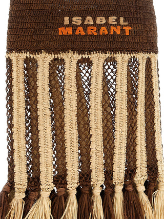 Brown Raffia Shoulder Bag