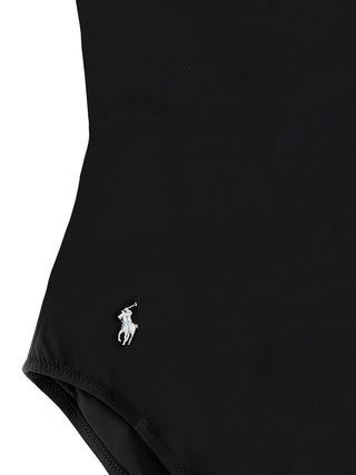 Black Nylon One-Piece Swimsuit