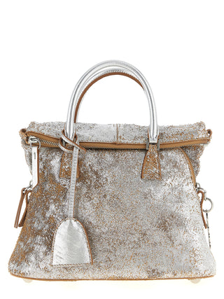 Silver Lambskin Handbag
