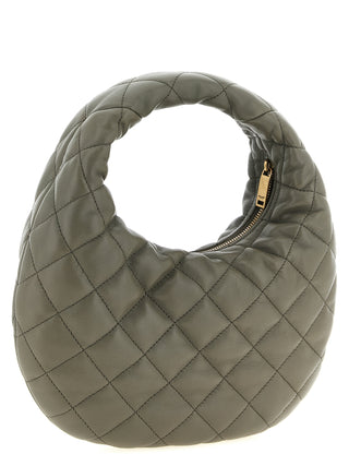Gray Lamb Leather Handbag