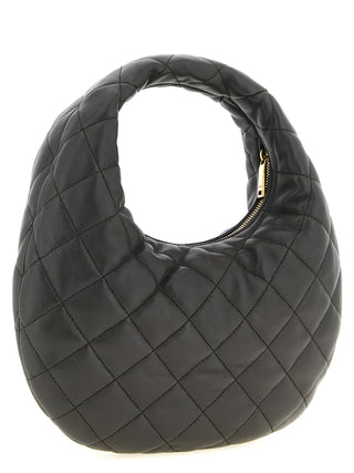 Bolso de mano de piel de cordero marrón