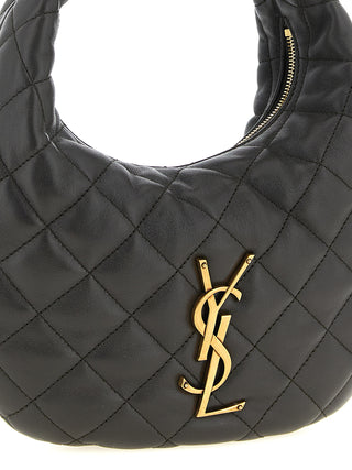 Bolso de mano de piel de cordero marrón