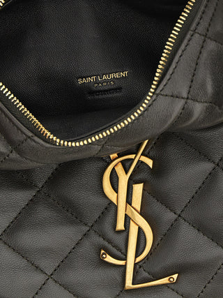 Bolso de mano de piel de cordero marrón