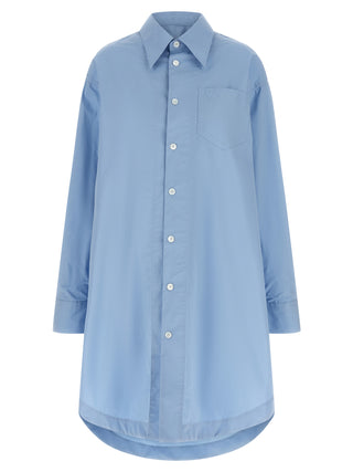 Blue Cotton Midi Dress