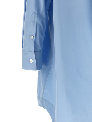 Blue Cotton Midi Dress