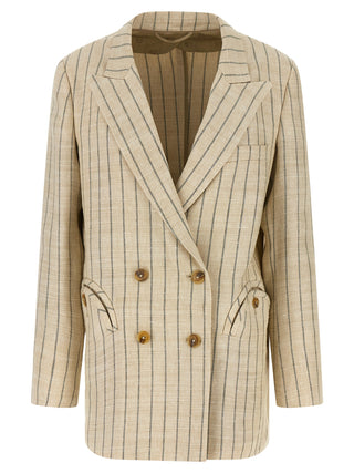 Beige Cotton Blazer