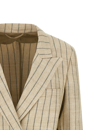Beige Cotton Blazer