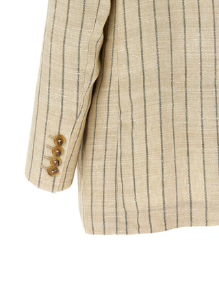 Beige Cotton Blazer