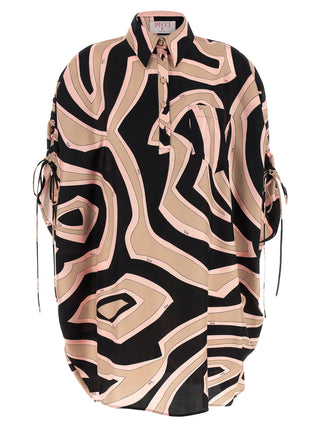 Multicolor Silk Short Dress