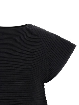 Black Polyester Short Dress