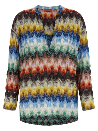Blusa multicolor de viscosa