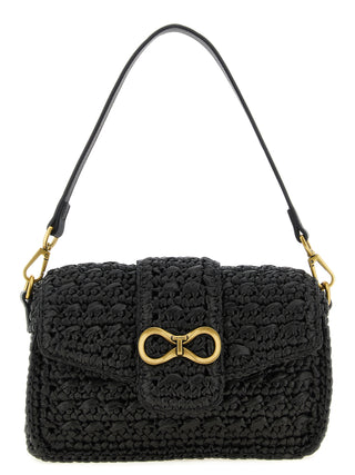 Black Polypropylene Crossbody Bag