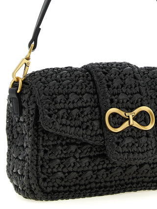 Black Polypropylene Crossbody Bag