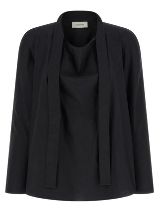 Blusa negra de algodón