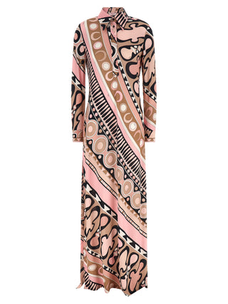 Multicolor Viscose Long Dress