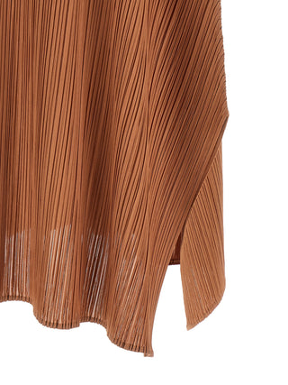 Brown Polyester Midi Dress