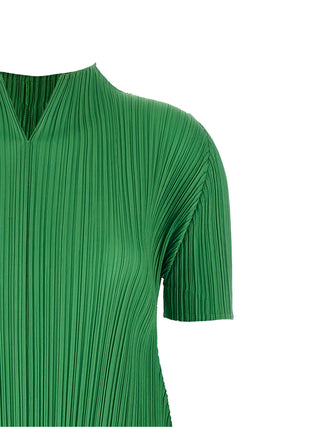 Bicolor Polyester Midi Dress