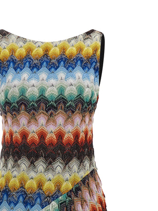 Multicolor Viscose Long Dress