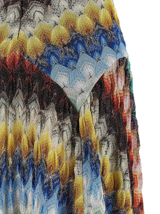 Multicolor Viscose Long Dress