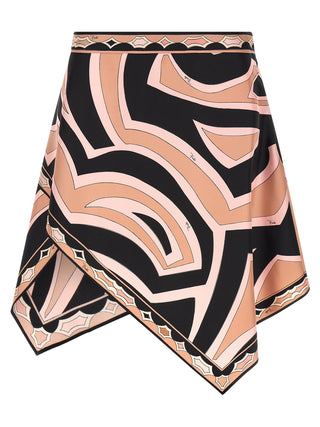 Multicolor Silk Long Skirt