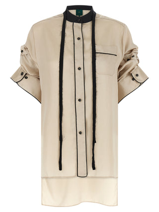 Blusa de poliéster beige