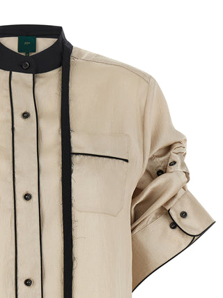 Blusa de poliéster beige