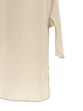 Blusa de poliéster beige