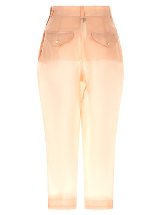 Multicolor Silk Casual Pants