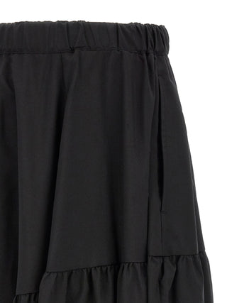Black Polyester Casual Pants