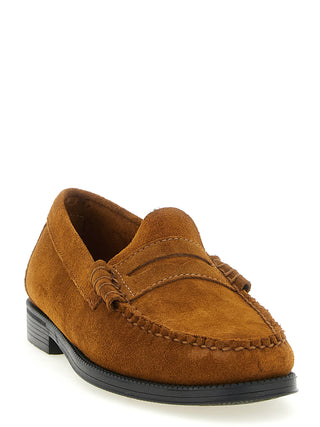 Brown Cowhide Slip-On Loafers