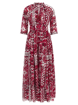 Fuchsia Cotton Long Dress