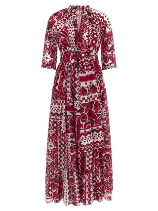 Fuchsia Cotton Long Dress