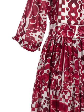 Fuchsia Cotton Long Dress