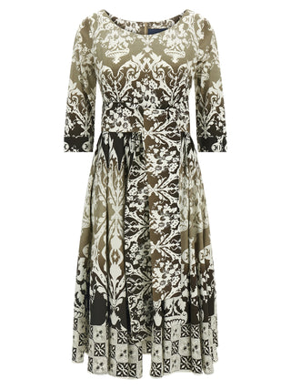 Multicolor Cotton Midi Dress
